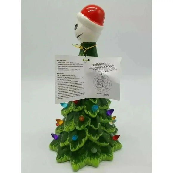 Nightmare Before Christmas Santa Jack 12" Ceramic Light Up Tree Disney 2021 NWT - Picture 5 of 7